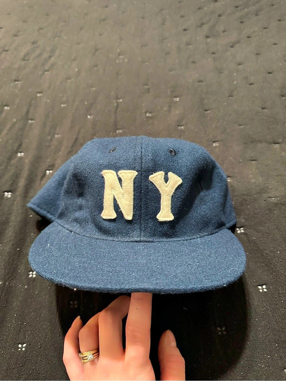 Vintage Ebbets Field Flannels New York Yankees NY Baseball Cap in Navy